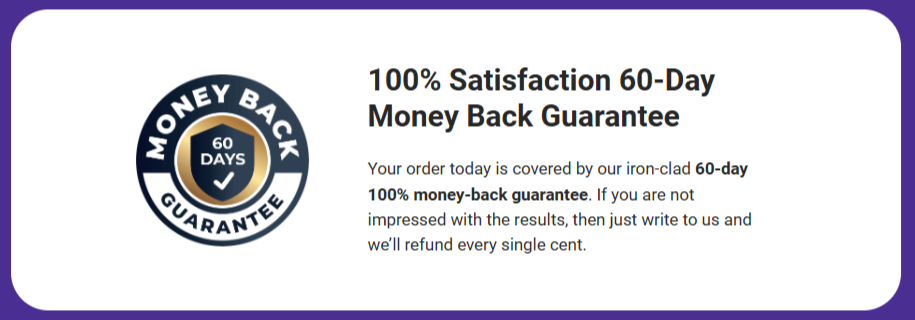 VertiAid Money Back Guarantee
